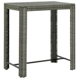 vidaXL 3-delige Tuinbarset poly rattan en massief acaciahout zwart