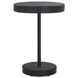 vidaXL 3-piece Garden Bar Set poly rattan and solid acacia wood black