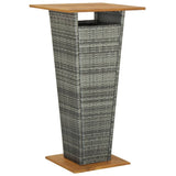 vidaXL 3-Piece Garden Bar Set Poly Rattan and Solid Acacia Wood Black