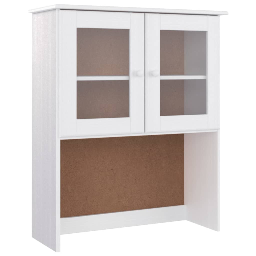 vidaXL Hoge kast ALTA 77x35x165 cm massief grenenhout wit