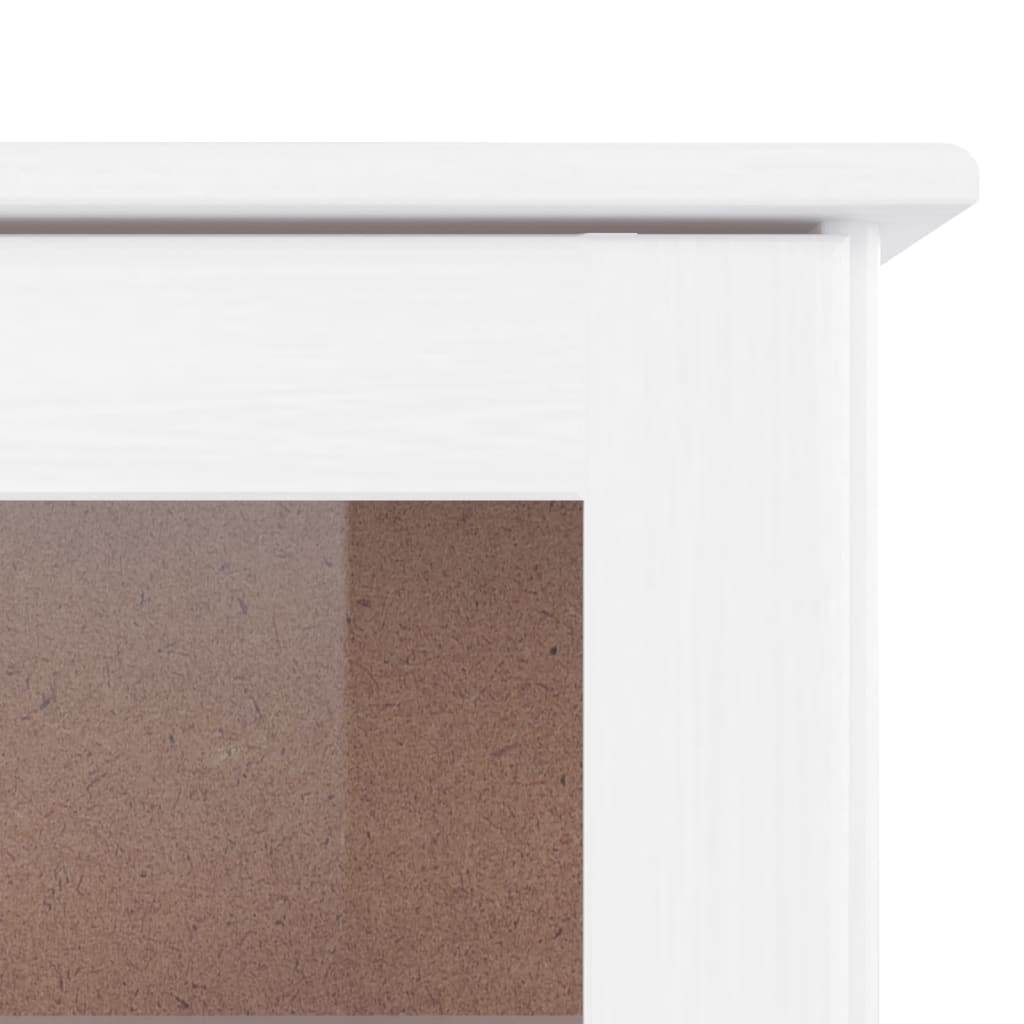 vidaXL Hoge kast ALTA 77x35x165 cm massief grenenhout wit