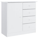 vidaXL Hoge kast ALTA 77x35x165 cm massief grenenhout wit