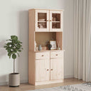 vidaXL Hoge kast ALTA 77x35x165 cm massief grenenhout