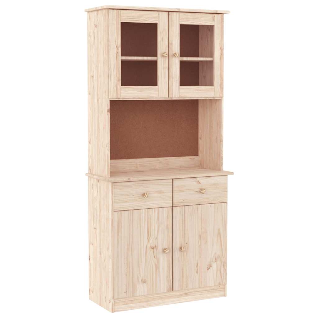 vidaXL Hoge kast ALTA 77x35x165 cm massief grenenhout
