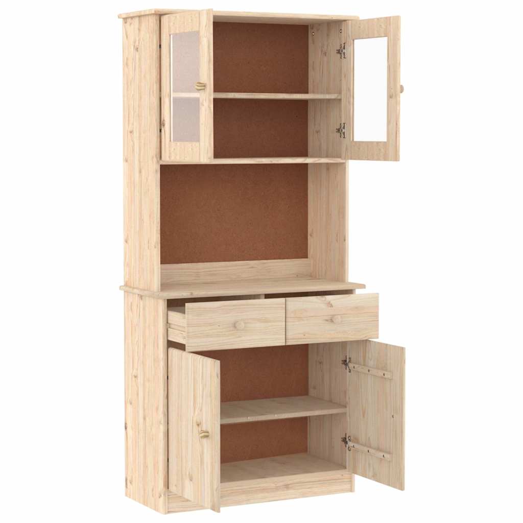 vidaXL Hoge kast ALTA 77x35x165 cm massief grenenhout