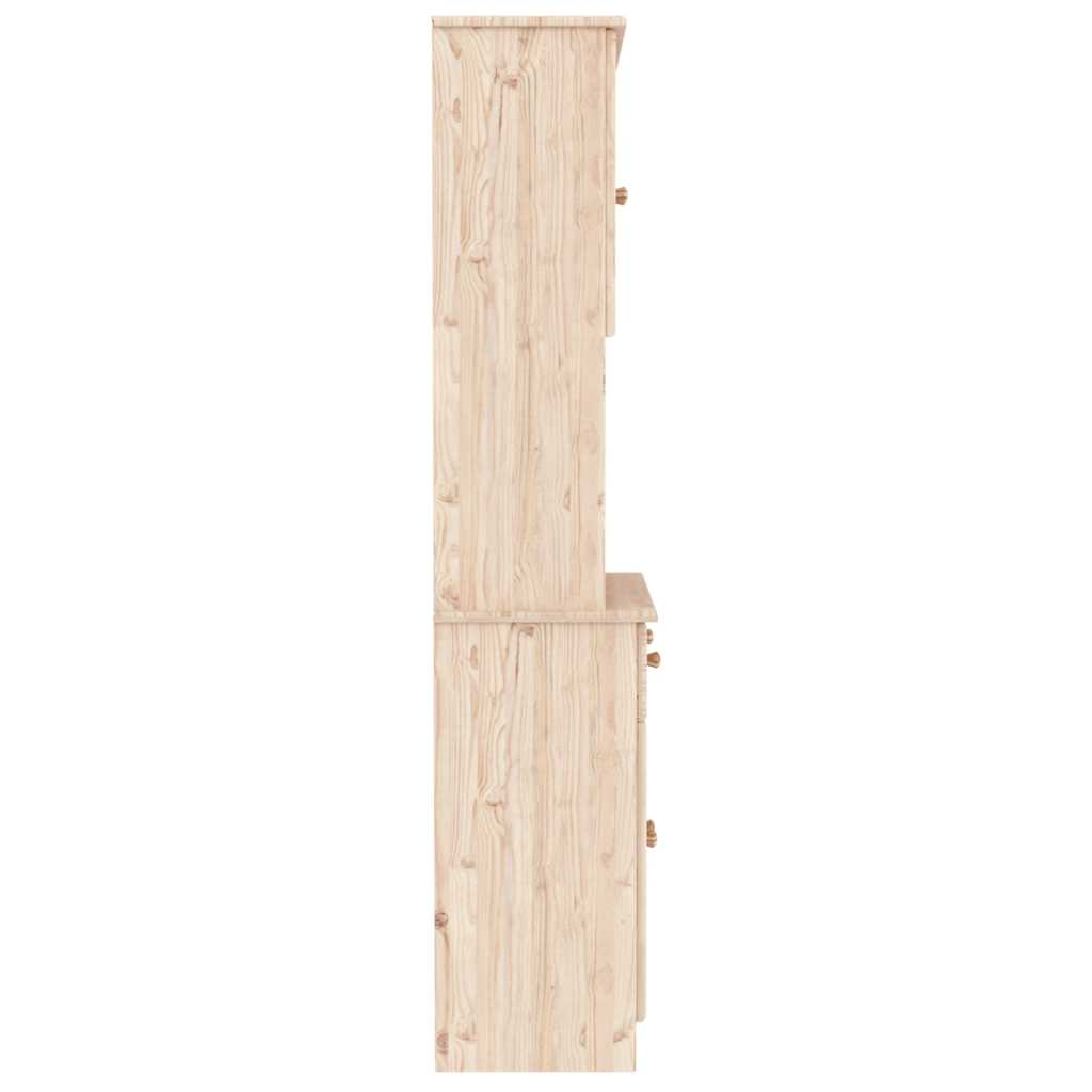 vidaXL Hoge kast ALTA 77x35x165 cm massief grenenhout