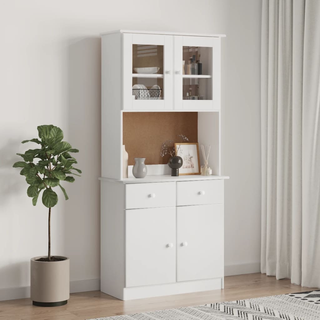 vidaXL Hoge kast ALTA 77x35x165 cm massief grenenhout