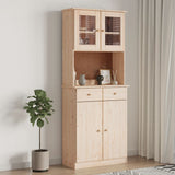 vidaXL Hoge kast ALTA 77x35x188 cm massief grenenhout