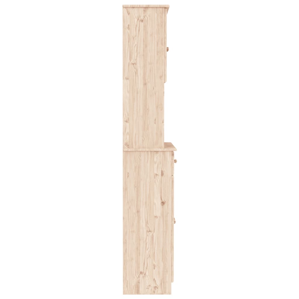 vidaXL Hoge kast ALTA 77x35x188 cm massief grenenhout