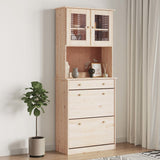 vidaXL Hoge kast ALTA 77x35x188 cm massief grenenhout