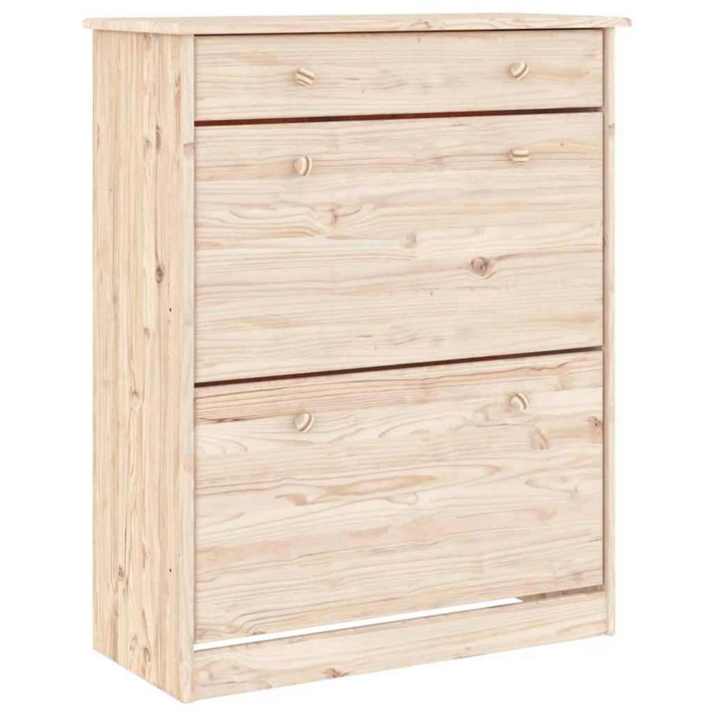 vidaXL Hoge kast ALTA 77x35x188 cm massief grenenhout