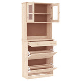 vidaXL Hoge kast ALTA 77x35x188 cm massief grenenhout