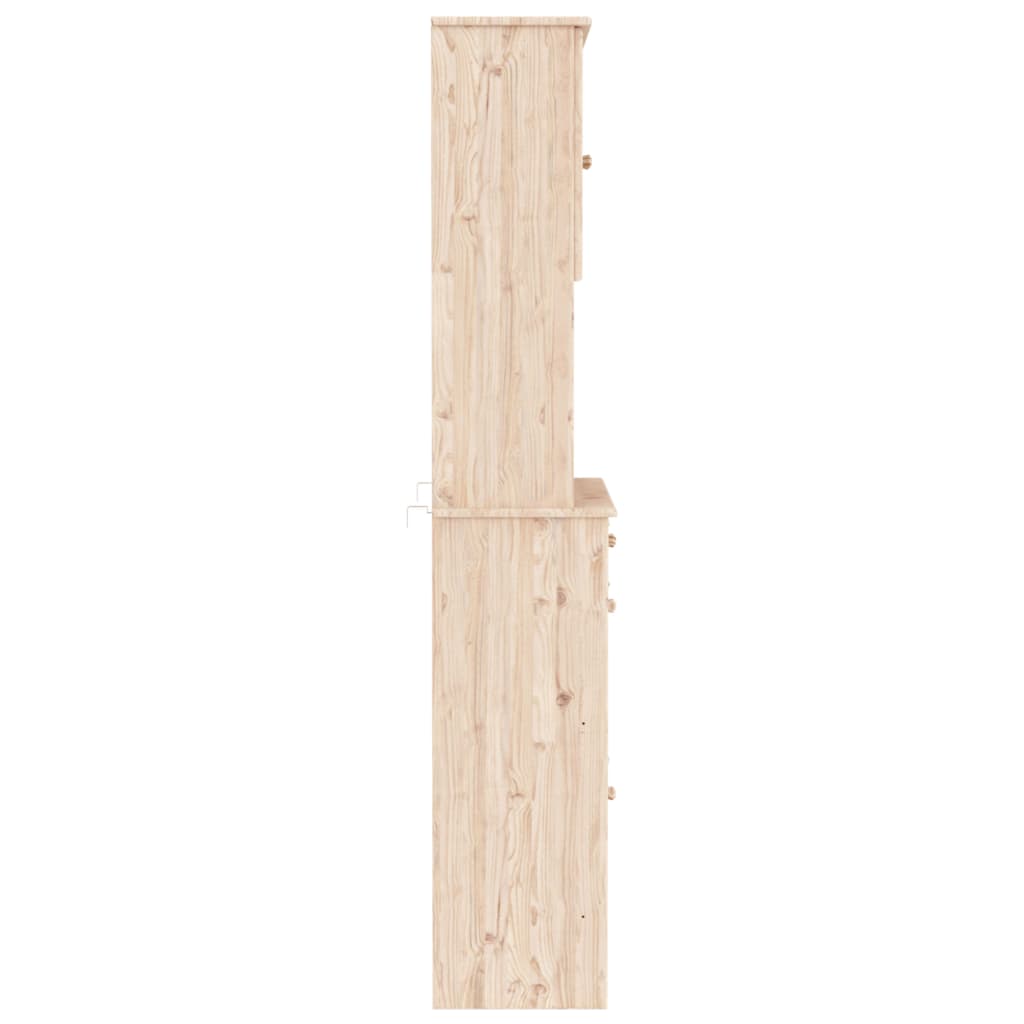 vidaXL Hoge kast ALTA 77x35x188 cm massief grenenhout