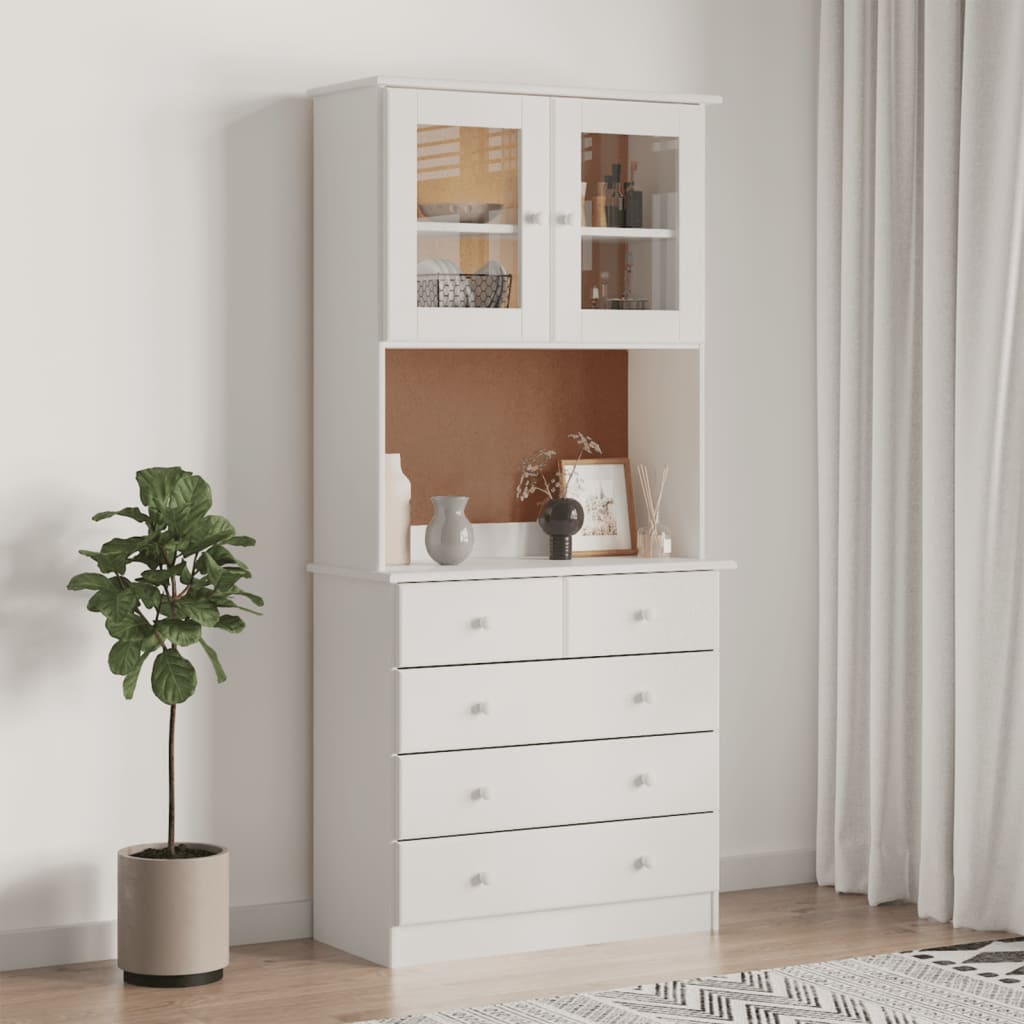 vidaXL Hoge kast ALTA 77x35x165 cm massief grenenhout