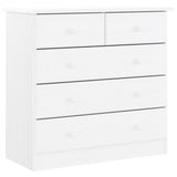 vidaXL Hoge kast ALTA 77x35x165 cm massief grenenhout