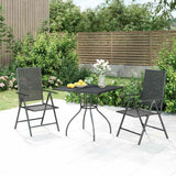 vidaXL 3-delige Tuinset staal antracietkleurig