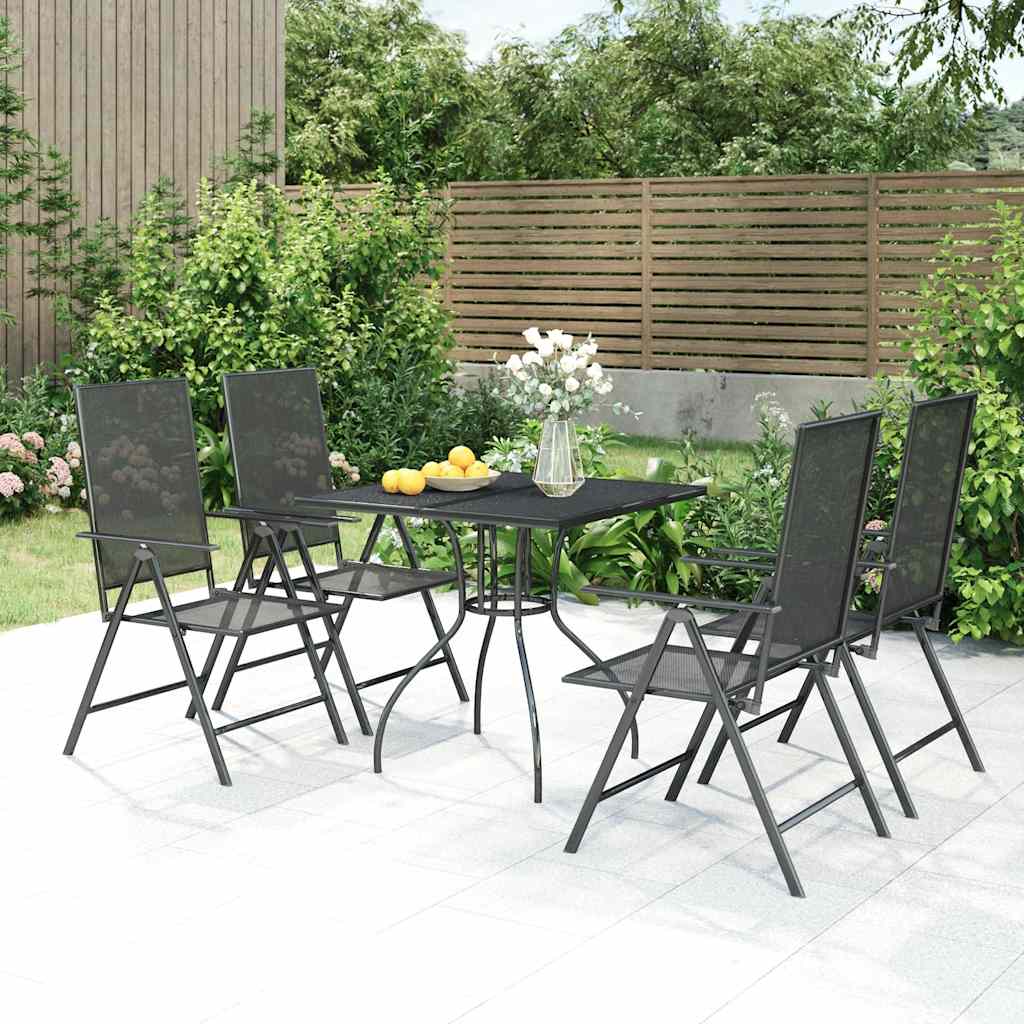 vidaXL 3-delige Tuinset staal antracietkleurig
