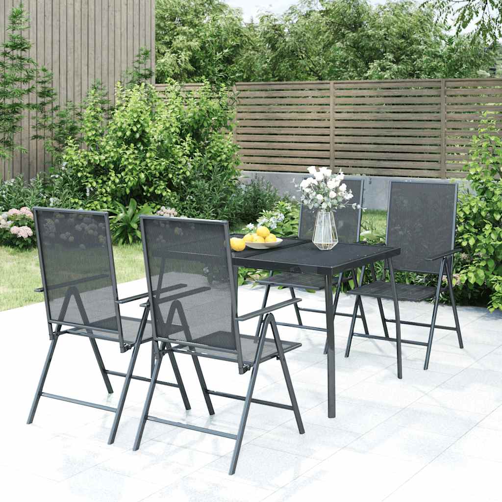 vidaXL 3-delige Tuinset staal antracietkleurig