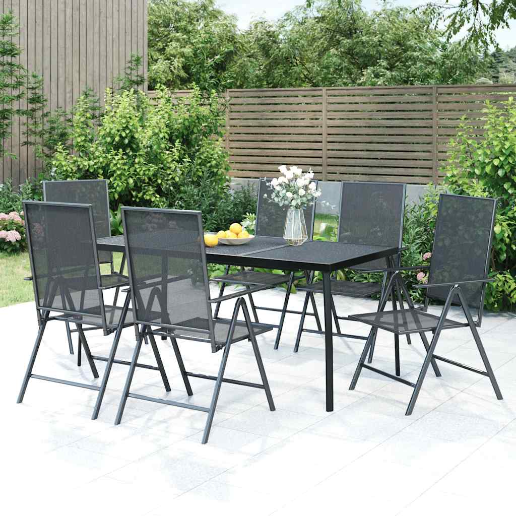 vidaXL 3-delige Tuinset staal antracietkleurig