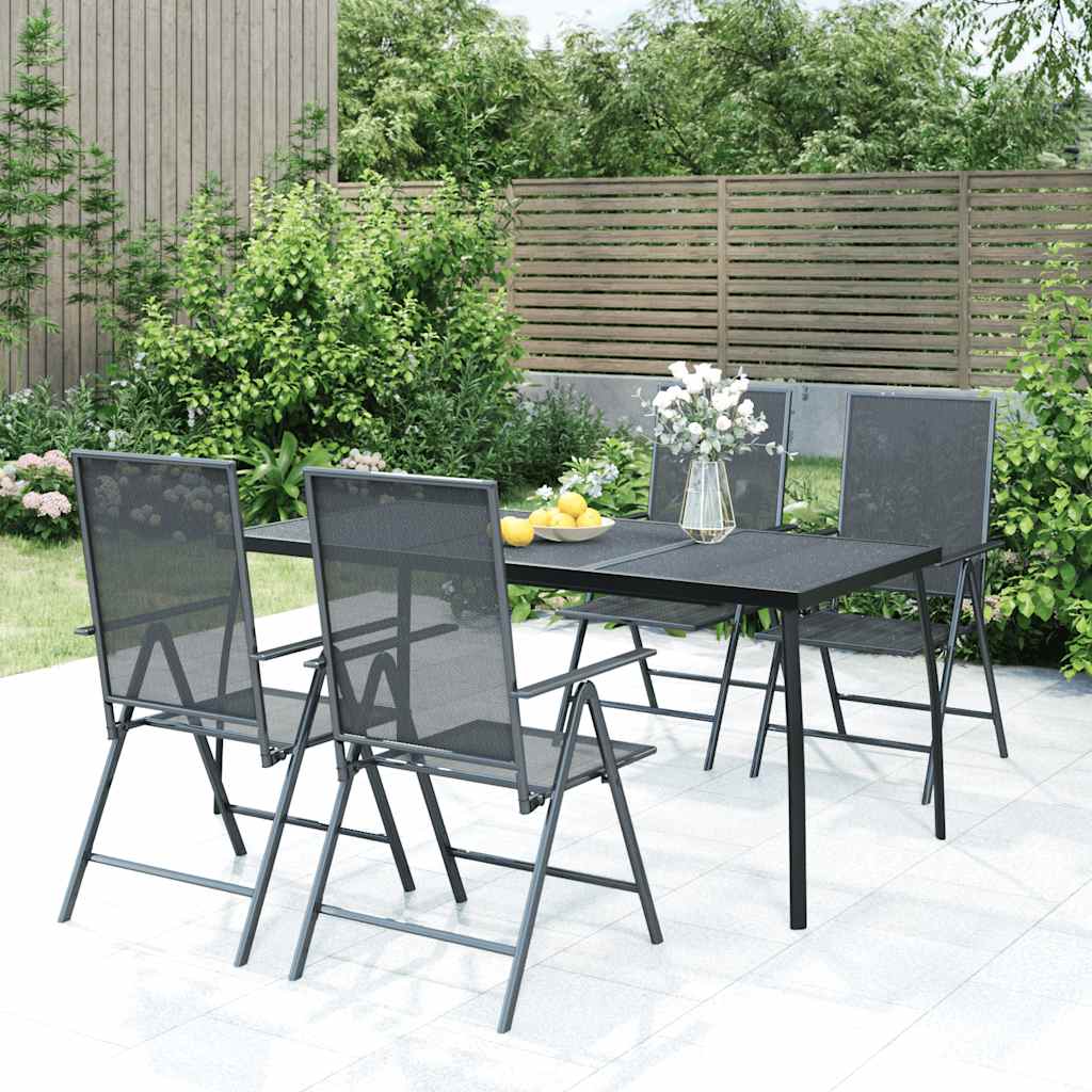 vidaXL 3-delige Tuinset staal antracietkleurig