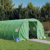 vidaXL Tuinkas met stalen frame 12 m² 4x3x2 m groen