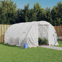 vidaXL Tuinkas avec cadre en acier 12 m² 4x3x2 m vert