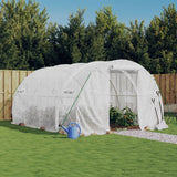 vidaXL Tuinkas met stalen frame 12 m² 4x3x2 m groen