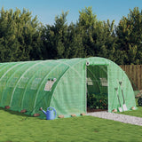 vidaXL Tuinkas met stalen frame 16 m² 4x4x2 m groen