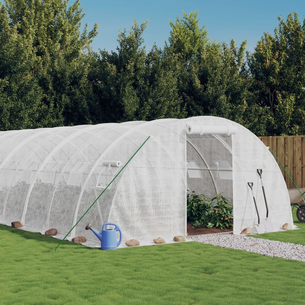 vidaXL Tuinkas met stalen frame 16 m² 4x4x2 m groen