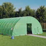 vidaXL Kas met stalen frame groen 24 m² 6x4x2,85 m
