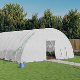 vidaXL Kas met stalen frame groen 24 m² 6x4x2,85 m