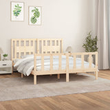 vidaXL Bed frame solid wood black 75x190 cm