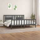 vidaXL Cadre de lit massif blanc noir 75x190 cm