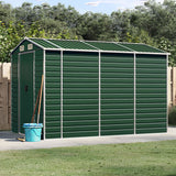 vidaXL Tuinschuur 191x130x198 cm gegalvaniseerd staal groen