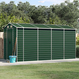 vidaXL Tuinschuur 191x130x198 cm gegalvaniseerd staal groen