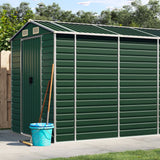 vidaXL Tuinschuur 191x130x198 cm gegalvaniseerd staal groen