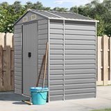 vidaXL Tuinschuur 191x130x198 cm gegalvaniseerd staal groen