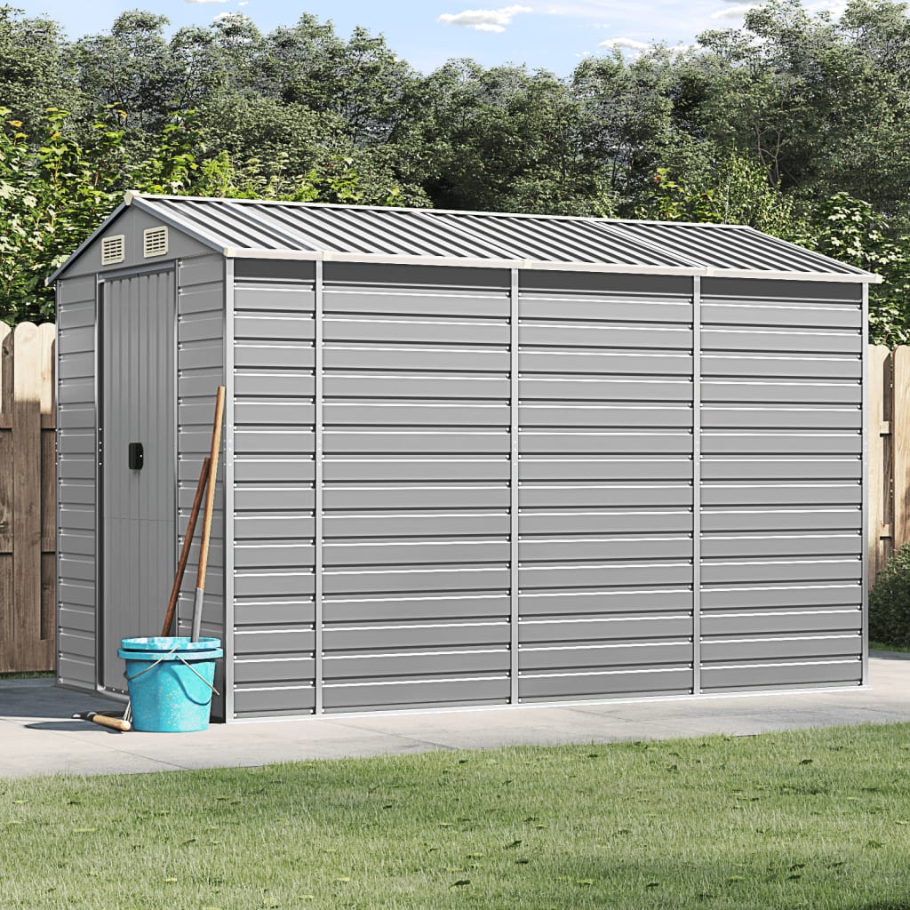 vidaXL Tuinschuur 191x130x198 cm gegalvaniseerd staal groen