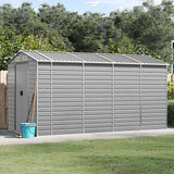 vidaXL Tuinschuur 191x130x198 cm gegalvaniseerd staal groen