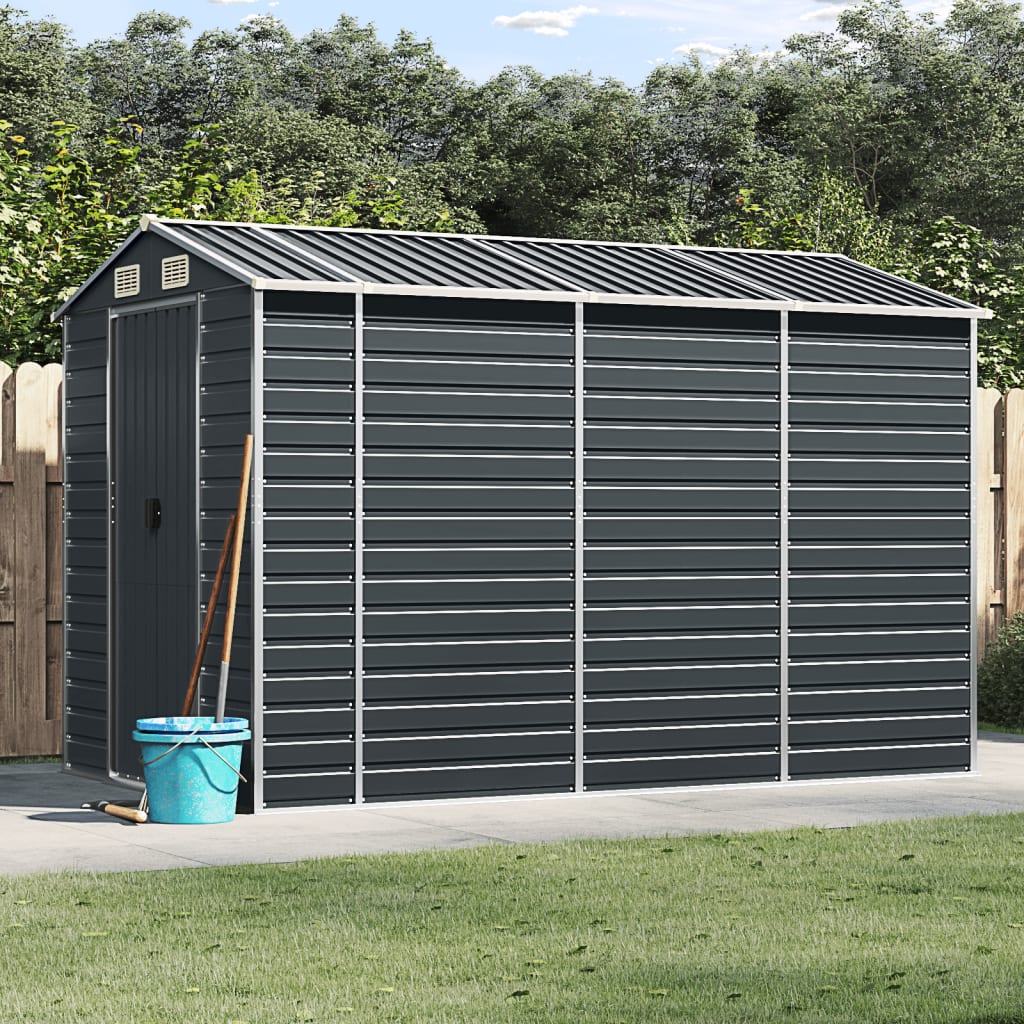 vidaXL Tuinschuur 191x130x198 cm gegalvaniseerd staal groen