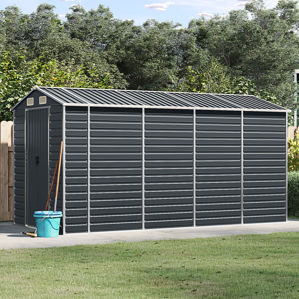 vidaXL Tuinschuur 191x130x198 cm gegalvaniseerd staal groen