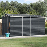 vidaXL Tuinschuur 191x130x198 cm gegalvaniseerd staal groen