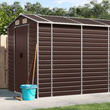 vidaXL Tuinschuur 191x130x198 cm gegalvaniseerd staal groen
