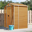 vidaXL Meuble de jardin 191x130x198 cm acier galvanisé vert