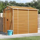 vidaXL Tuinschuur 191x130x198 cm gegalvaniseerd staal groen