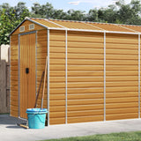vidaXL Tuinschuur 191x130x198 cm gegalvaniseerd staal groen
