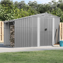 vidaXL Tuinschuur 277x192,5x179 cm gegalvaniseerd staal groen