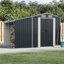 vidaXL Tuinschuur 277x192,5x179 cm gegalvaniseerd staal groen