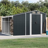 vidaXL Tuinschuur 277x192,5x179 cm gegalvaniseerd staal groen