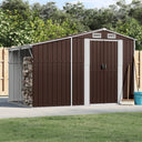 vidaXL Tuinschuur 277x192,5x179 cm gegalvaniseerd staal groen